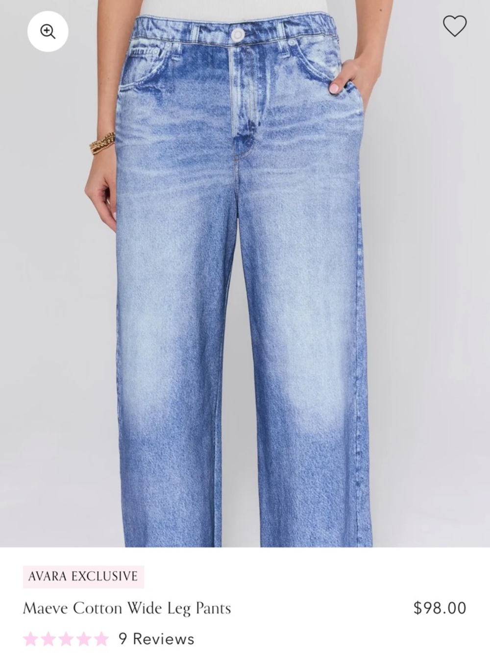 Maeve Light Wash Wide-Leg Jeans